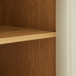 Badkamerkast Ferrersp 80x40x35 cm eikenkleurig havermout en naturel [en.casa]