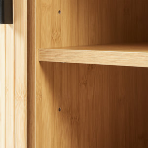 Schoenenkast Tvedestrand dressoir 100x40x80 cm naturel en zwart [en.casa]