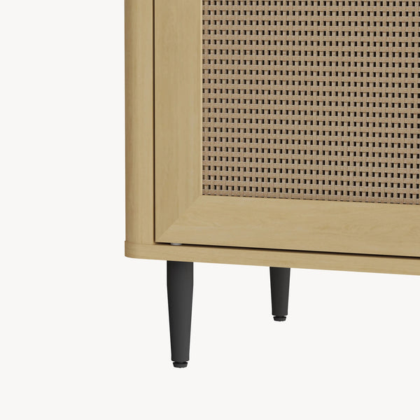 Commode Lukhomso 83x80x40 cm eikenkleurig en zwart [en.casa]