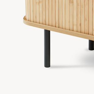 Schoenenkast Tvedestrand dressoir 100x40x80 cm naturel en zwart [en.casa]
