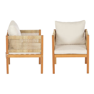 Tuinset Cannole 4-delig houtkleurig en beige casa.pro