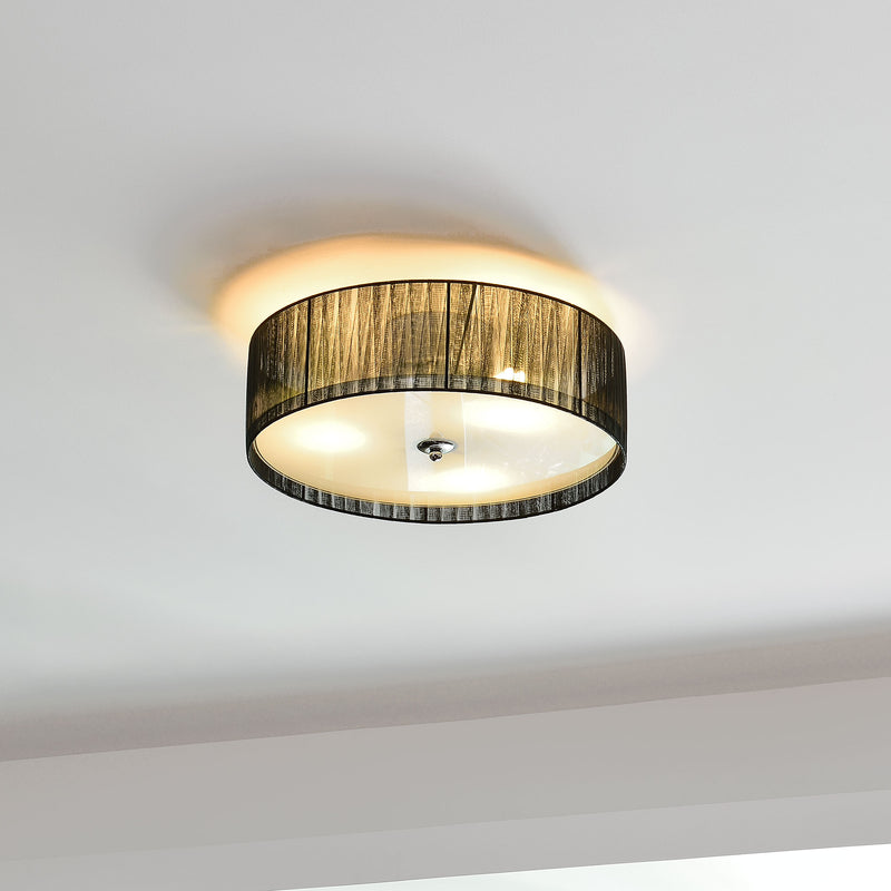 Maatschets Plafondlamp plafonnière Helena 12xØ40 cm zwart wit 3xE27