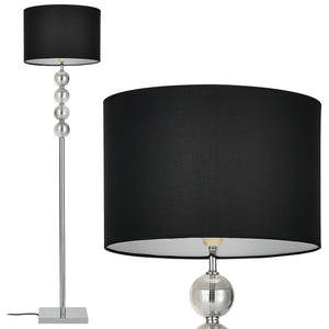 Vloerlamp staande lamp 155 cm Spheridern chroom en zwart