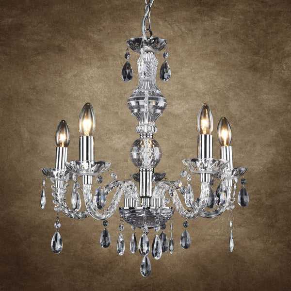 Kroonluchter Elegance 5-armig 5xE14 chroom lux.pro