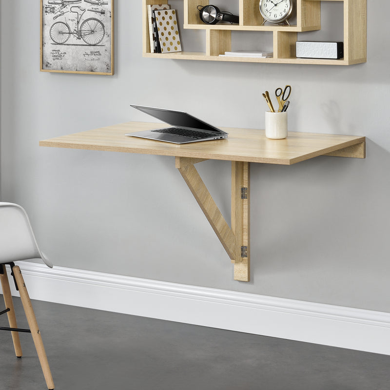 Maatschets Tafel bureau opvouwbaar voor wandmontage 100x60x58 hout