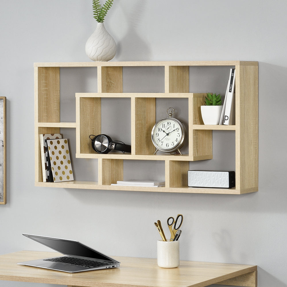 Wandrek Saputit 85 x 47,5 x 16 cm Hangrek in eiken - look en.casa - premiumXL