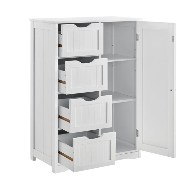 [en.casa] Badkamerkast Locust 81x55x30 cm MDF wit