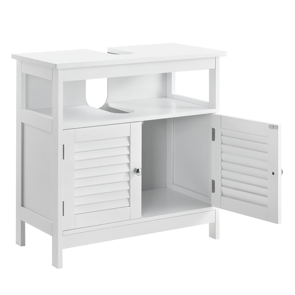 Badkamermeubel wastafelonderkast MDF 60x60x30 cm wit