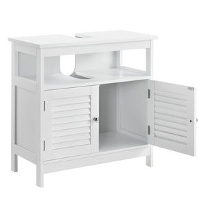 Badkamermeubel wastafelonderkast MDF 60x60x30 cm wit