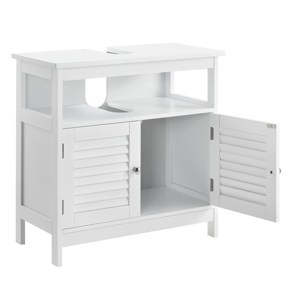 Badkamermeubel wastafelonderkast MDF 60x60x30 cm wit