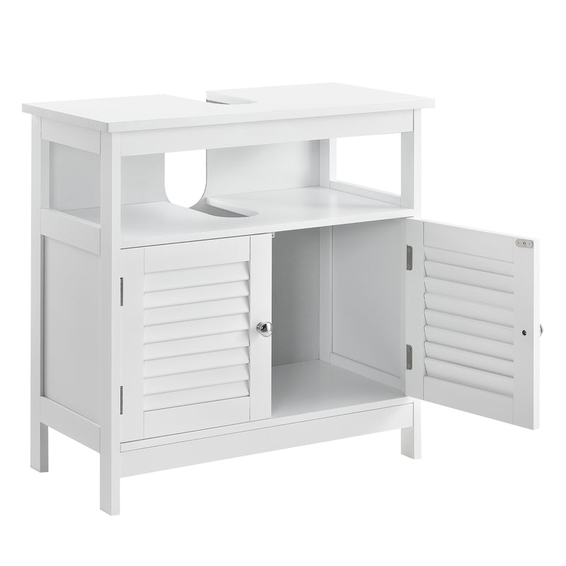 Maatschets Badkamermeubel wastafelonderkast MDF 60x60x30 cm wit