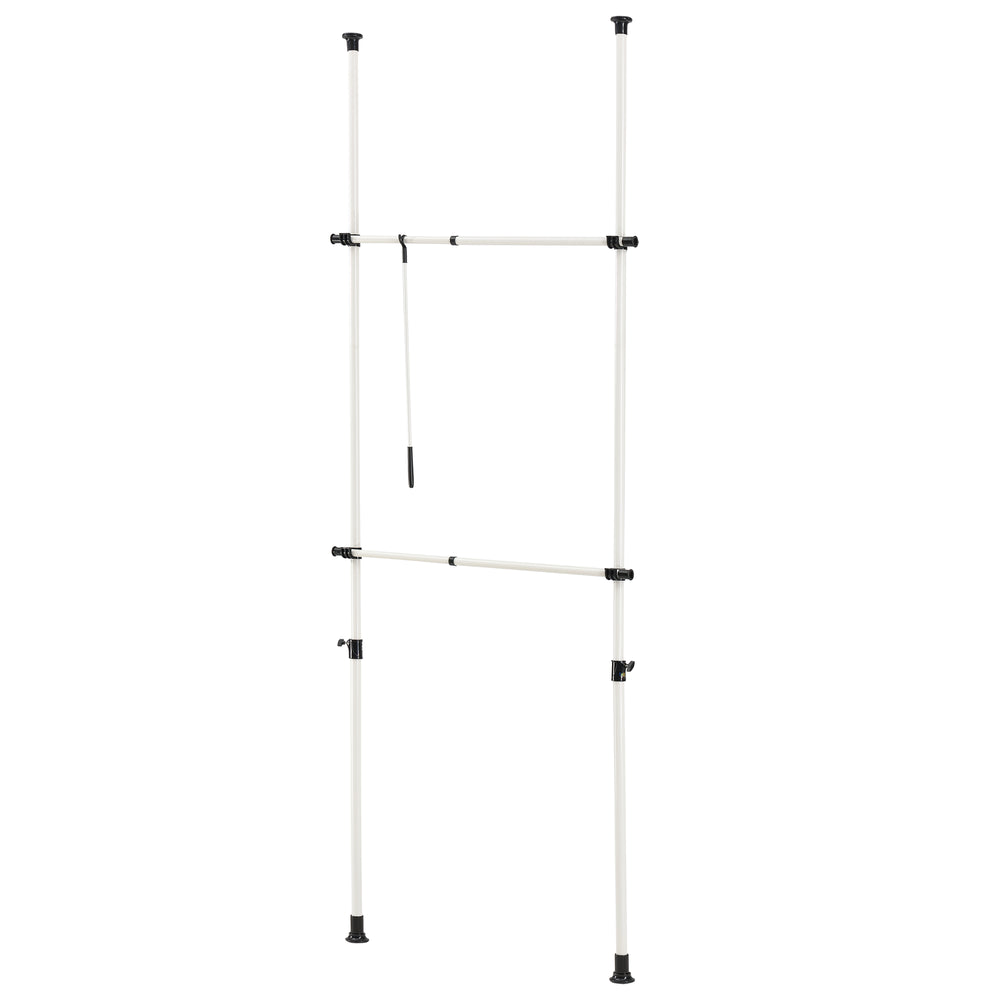 Telescoopgarderobe Kemi Wit [en.casa] - premiumXL