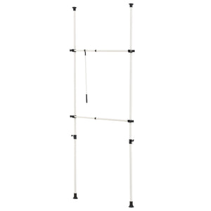 [en.casa] Telescopisch kledingrek Kemi verstelbaar wit 75-115 cm