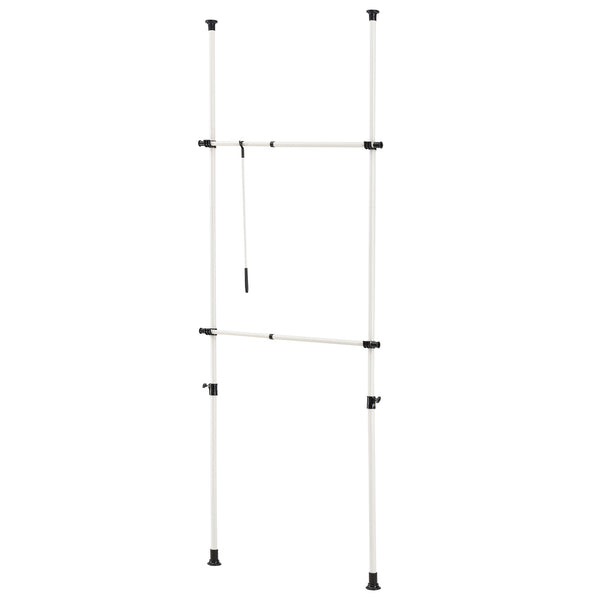 [en.casa] Telescopisch kledingrek Kemi verstelbaar wit 75-115 cm