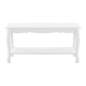 Salontafel Rome met 1 plank MDF en grenen 87,5x40x42 cm wit