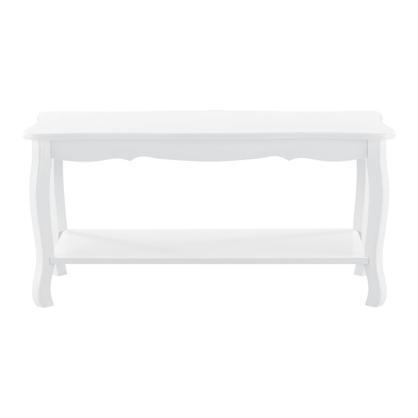 Salontafel Rome met 1 plank MDF en grenen 87,5x40x42 cm wit