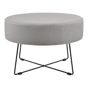 Salontafel Nelson stof rond 40xØ60 cm grijs en zwart