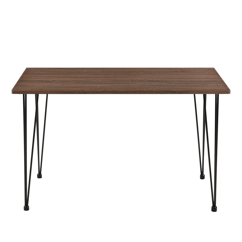Eettafel Bordeaux 120x70x75 cm walnootkleurig en zwart