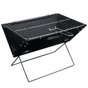 [pro.tec] Klapgrill barbecue BBQ 45x30x30 cm zwart

