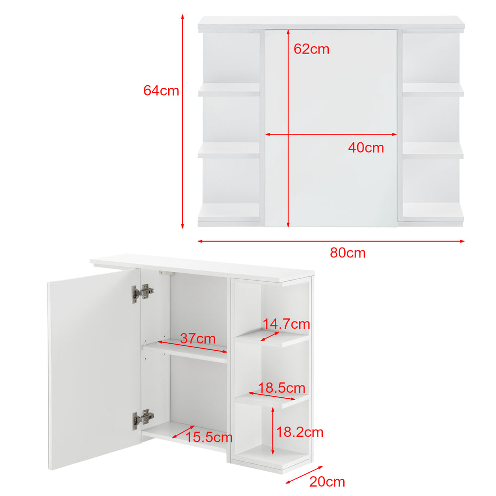 Badkamerkast Harstad 64x80x20 cm Wit [en.casa] - premiumXL