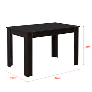 Design eettafel Skien hoogglans 117x76x74 cm walnoot