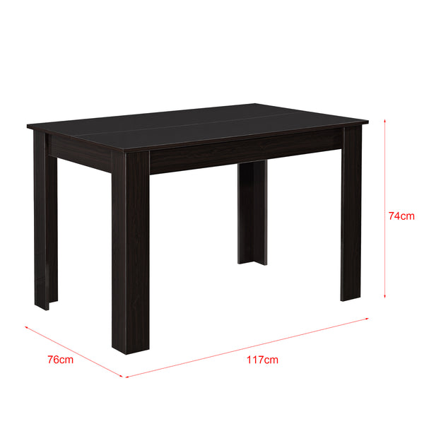 Design eettafel Skien hoogglans 117x76x74 cm walnoot