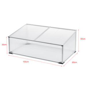 Tuinkas kweekkas mini 100x60x30-40 cm polycarbonaat