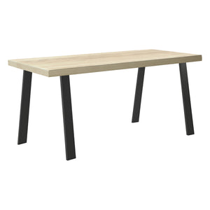 Trapeziumpoot tafelpoot 55-75x72 cm set van 2 zwart mat