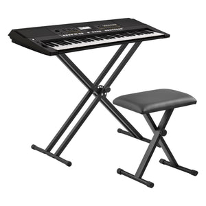 Piano keyboard standaard met kruk bankje hocker zwart