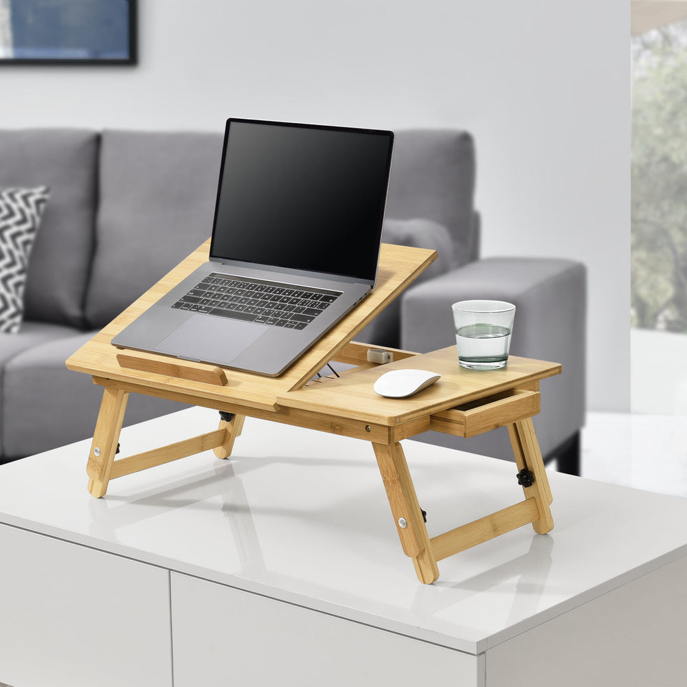 Bamboe laptoptisch Trysil 55x35x28cm [en.casa] - premiumXL