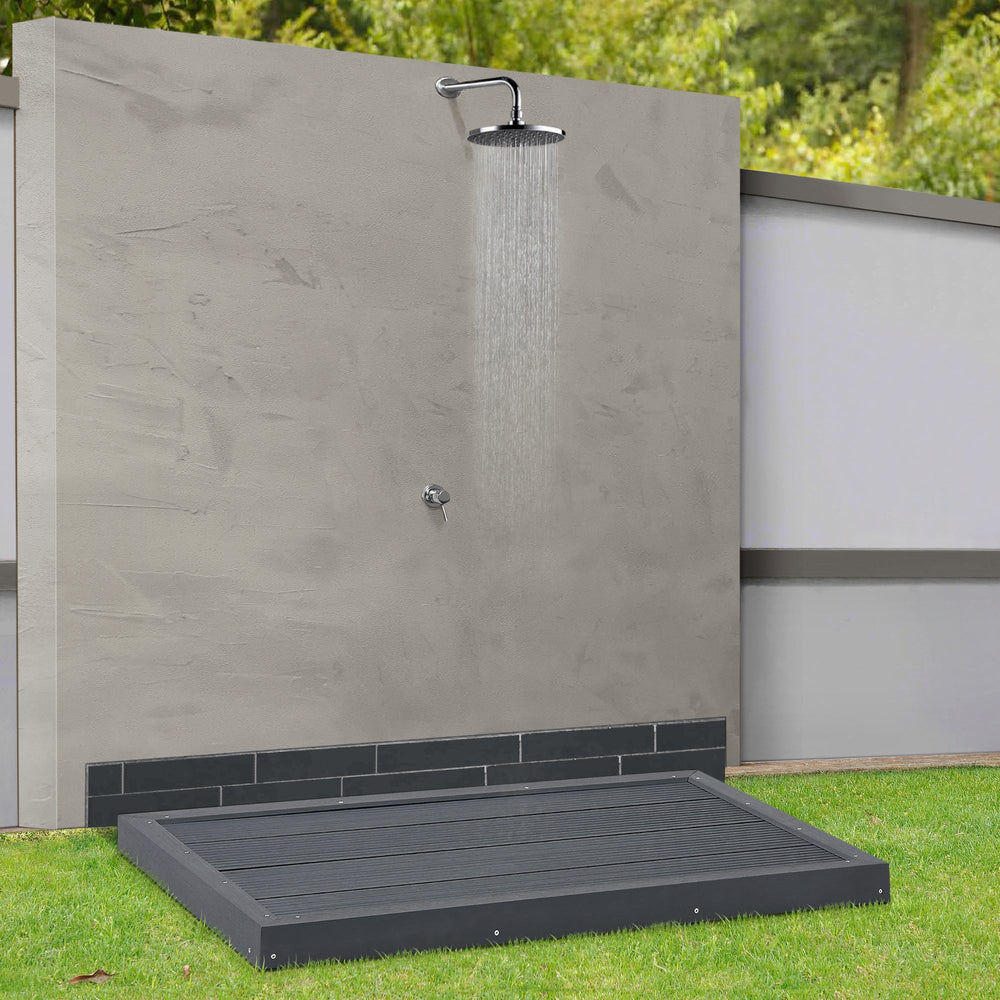 WPC bodemplaat Nürtingen voor solardouche 101x63x5,5cm [en.casa] - premiumXL