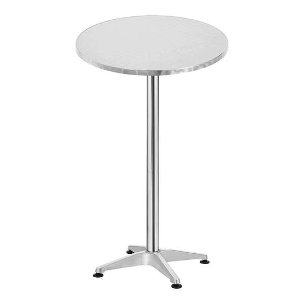 [en.casa] Bartafel Avesta tuintafel opvouwbaar rond Ø60 cm zilverkleurig
