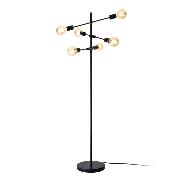 [lux.pro] Craigavon staande lamp Craigavon 154 cm 6xE27 zwart