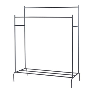 [en.casa] Kledingrek Bramming 147x116x54cm zwart