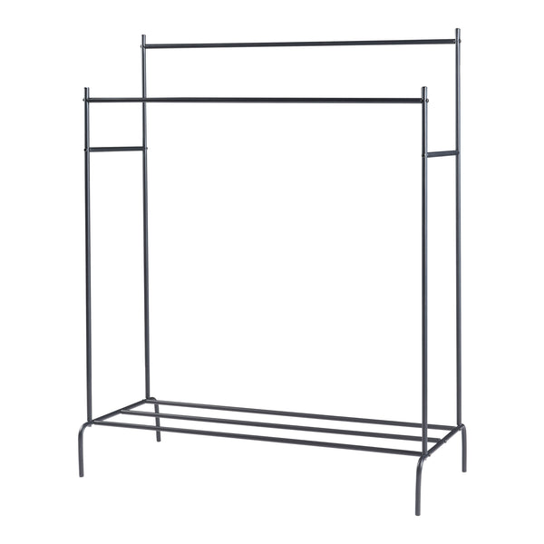 [en.casa] Kledingrek Bramming 147x116x54cm zwart
