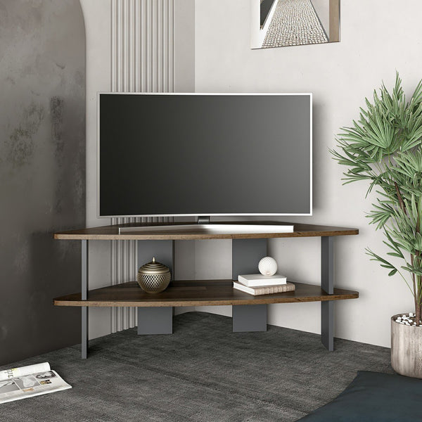 [en.casa] TV meubel Fredensborg Altholz 116x40x45 cm antraciet