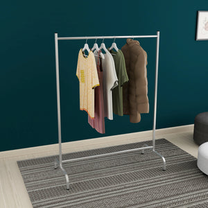 [en.casa] Kledingrek Staffanstorp 137x104x48 cm zilverkleurig