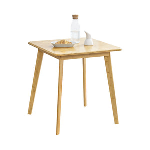 [en.casa] Eettafel Närpes bamboe 70x70x75 cm houtkleurig