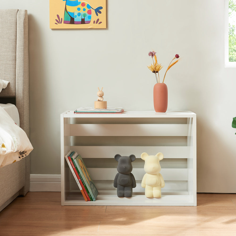 Bijzettafel Rønde 43x64x33 cm Wit [en.casa] - premiumXL