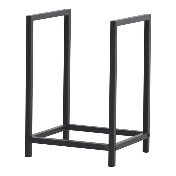 [en.casa] Brandhout rek houtopslag Torsås 40x30x50 cm zwart