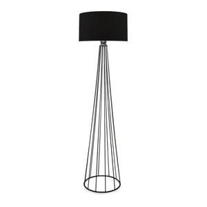 [lux.pro] Staande lamp Neath vloerlamp 155 cm antraciet en zwart
