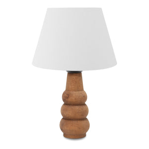 [lux.pro] Tafellamp Poole 30 cm E27 houtkleurig en wit