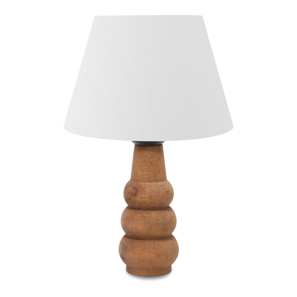 [lux.pro] Tafellamp Poole 30 cm E27 houtkleurig en wit