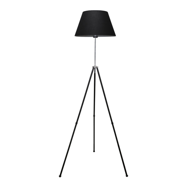 [lux.pro] Staande lamp Livingston 150 cm E27 zwart en zilverkleurig