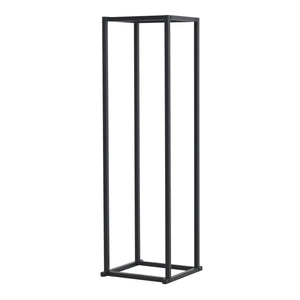 [en.casa] Brandhout rek Tibro houtopslag 35x35x120 cm zwart