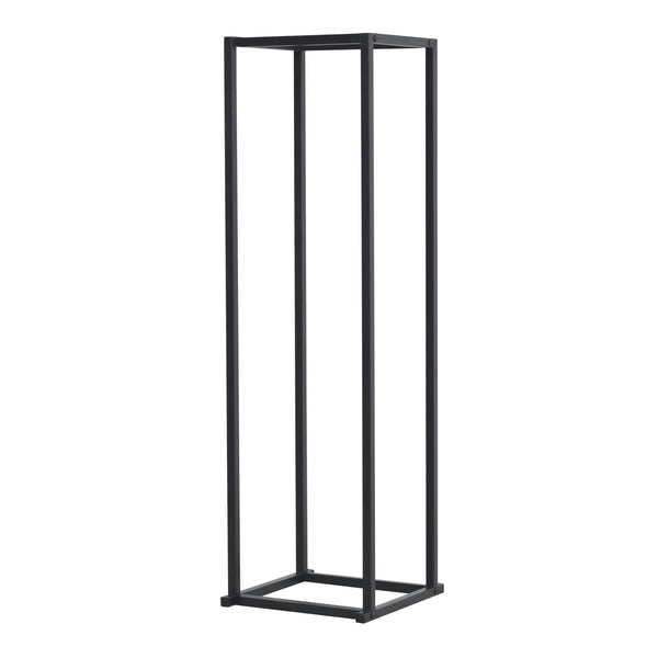[en.casa] Brandhout rek Tibro houtopslag 35x35x120 cm zwart