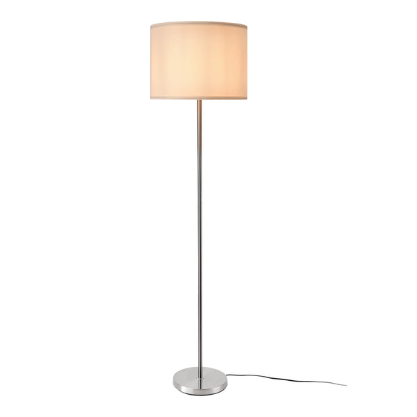 [lux.pro] Staande lamp Tamworth vloerlamp 161 cm E27 zilverkleurig en wit