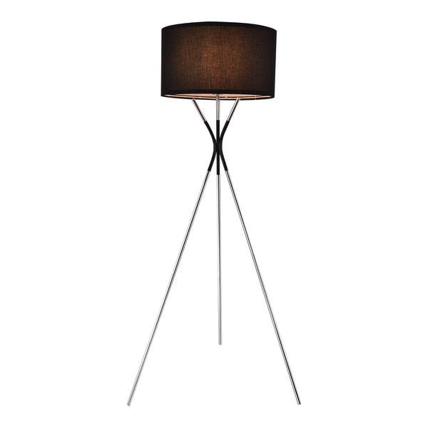 [lux.pro] Staande lamp Athlone 145 cm zilverkleurig en zwart
