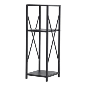 [en.casa] Brandhout rek Tinglev houtopslag 34x34x105 cm zwart