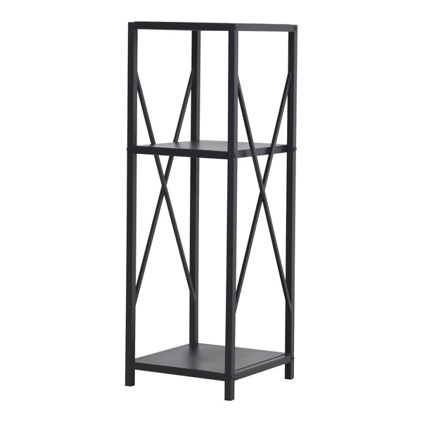 [en.casa] Brandhout rek Tinglev houtopslag 34x34x105 cm zwart
